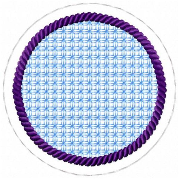 ITH-Stickdatei MugRug Untersetzer Einzeldatei für 10x10 cm